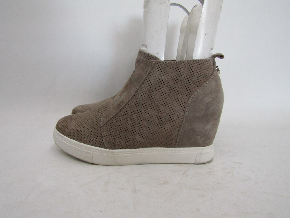 Steve Madden Women Sz 8 M Brown Suede Zip Hidden Wedge Ankle Fashion Boot Bootie